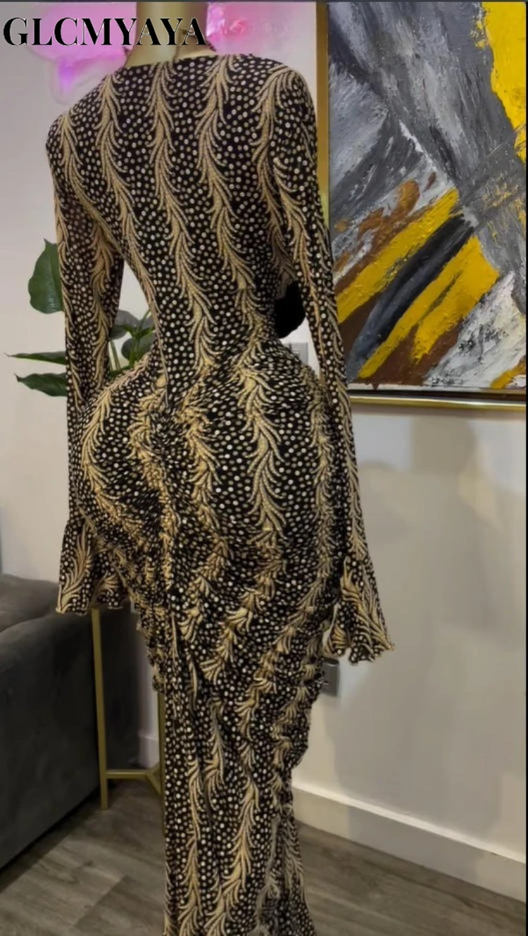 GLCMYAYA Women Printed Flare Long Sleeve Patchwork Ruched Stacked Maxi Long Dress 2025 Vacation Party Birthday Dresses Vestidos GLCMYAYA Women Printed Flare Long Sleeve Patchwork Ruched Stacked Maxi Long Dress 2025 Vacation Party Birthday Dresses Vestidos