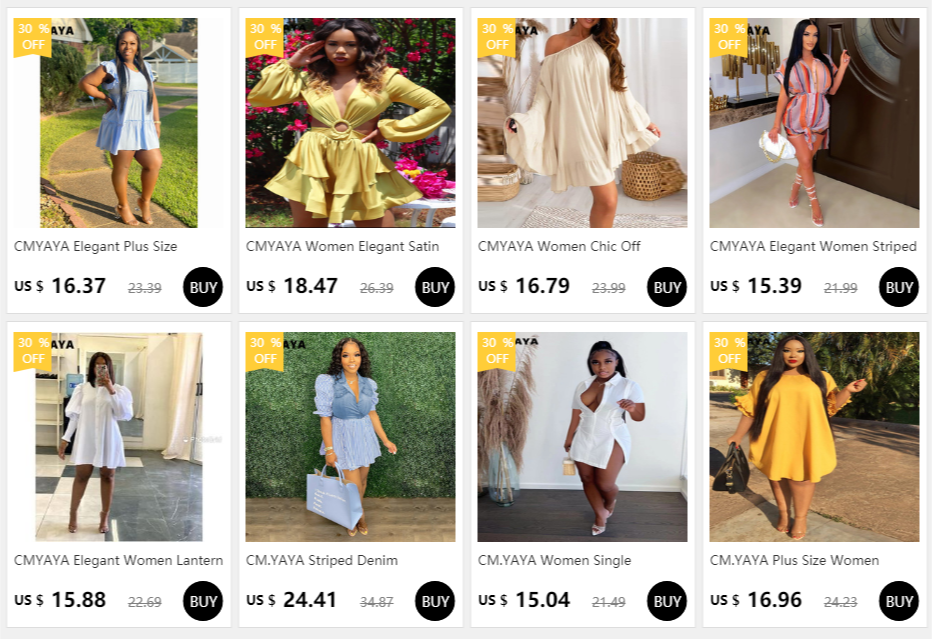 CM.YAYA Elegant Women Puff Short Sleeve Smock Dress  2022 Summer Chic Big Swing Loose Turn-down Neck Sundress Vestidos