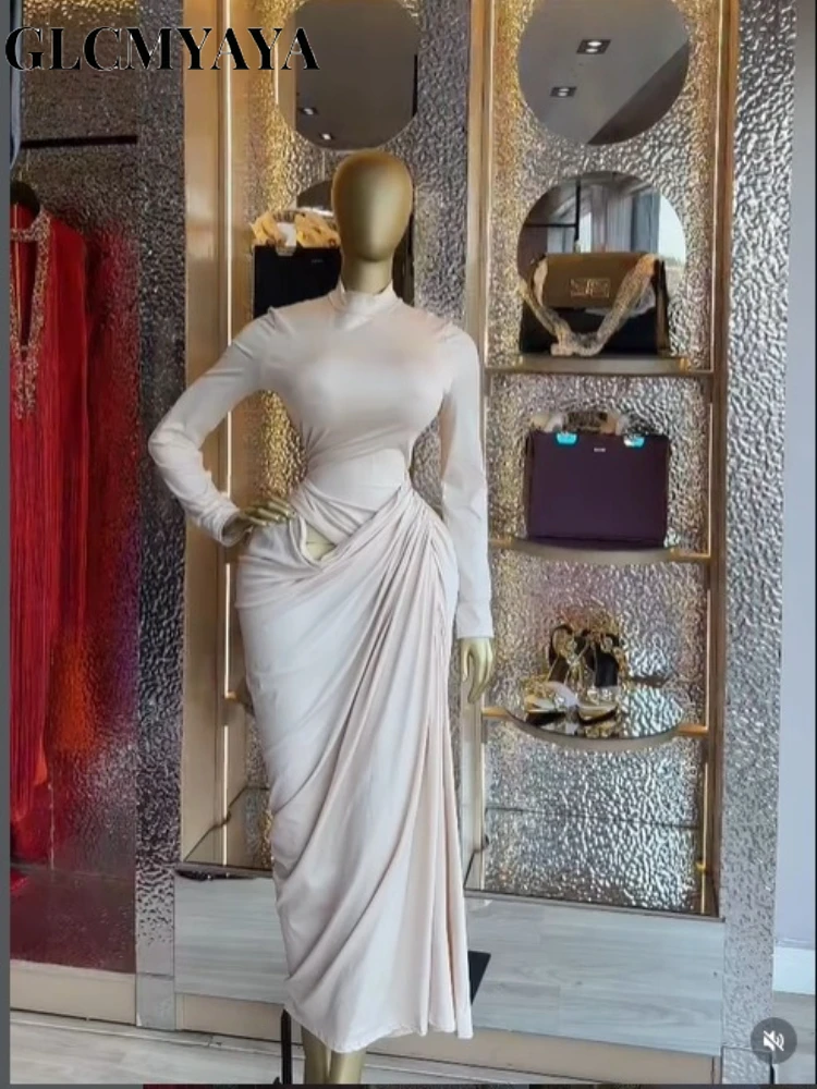 CM.YAYA Women's Cutout Waist Ruched Stacked Long Sleeve Midi Maxi Formal Dress 2026 Education Party Cocktail Night Out Dresses CM.YAYA Women's Cutout Waist Ruched Stacked Long Sleeve Midi Maxi Formal Dress 2026 Education Party Cocktail Night Out Dresses