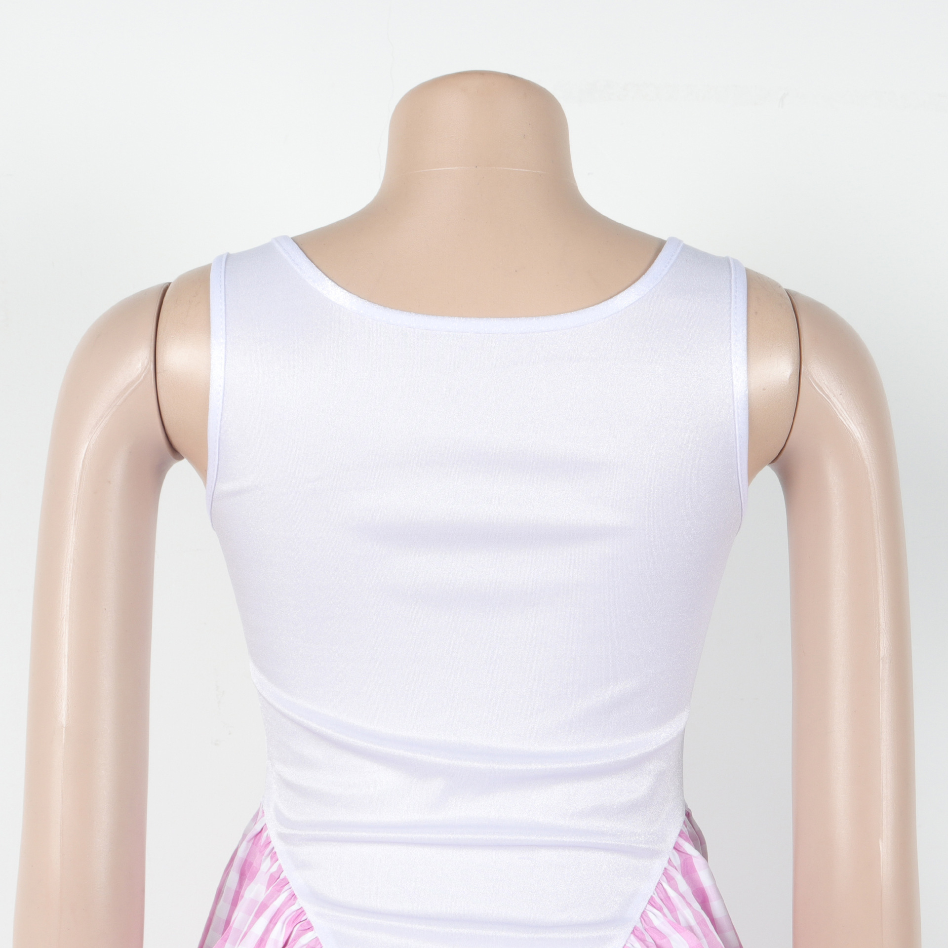 CM.YAYA Women Plaid Print U-Neck Sleeveless Tank Long Dress 2025 Summer Beach Holiday Birthday Sexy Club Party Evening Dresses