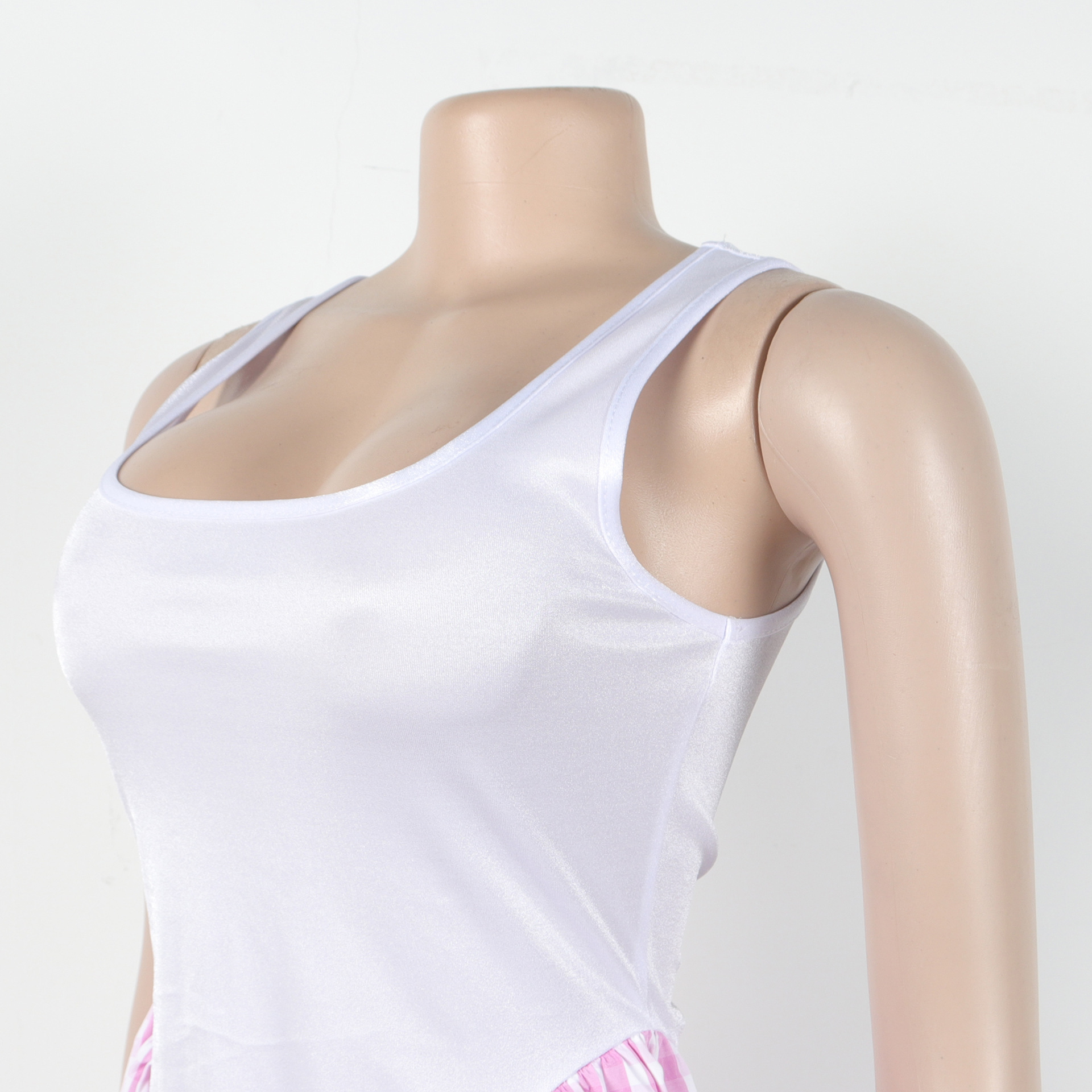 CM.YAYA Women Plaid Print U-Neck Sleeveless Tank Long Dress 2025 Summer Beach Holiday Birthday Sexy Club Party Evening Dresses