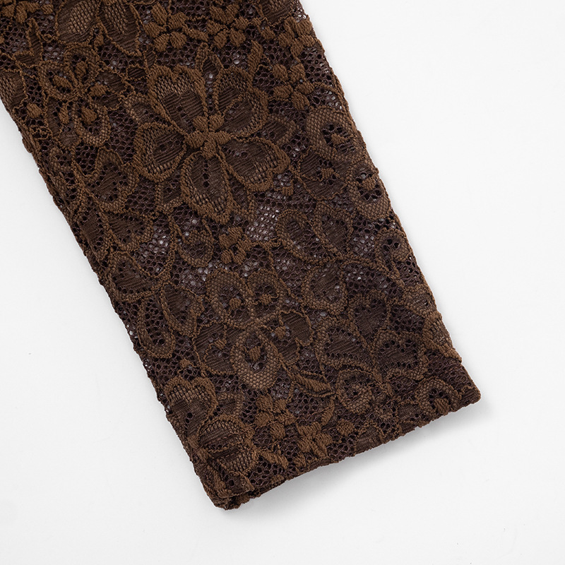 CM.YAYA Women Lace Patchwork Long Sleeve Stacked Ruched Midi Formal Dress 2026 Education Party Cocktail Street Fashion Dresses