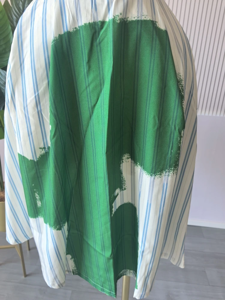 CM.YAYA Women Sleeveless Striped Printed Strap Mini Tank Tops and A-line Maxi Skirts Suit 2025 Summer Holiday Two 2 Piece Sets CM.YAYA Women Sleeveless Striped Printed Strap Mini Tank Tops and A-line Maxi Skirts Suit 2025 Summer Holiday Two 2 Piece Sets