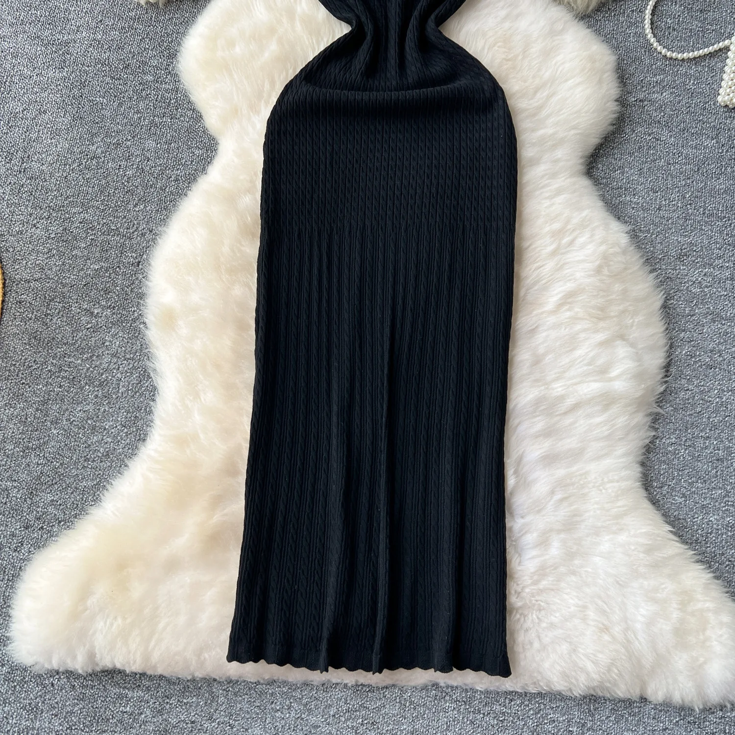 CM.YAYA Fashion Women Sleeveless O-neck Knit Bodycon Pencil Midi Dress 2025 Spring Club Sexy Party Evening birthday Dresses