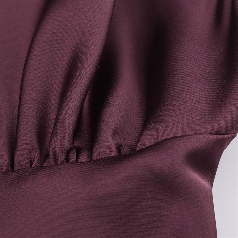 CM.YAYA Women Halter Neck Backless A-line Satin Midi Mini Formal Dress 2026 Elegant Street Education Party Cocktail Dresses