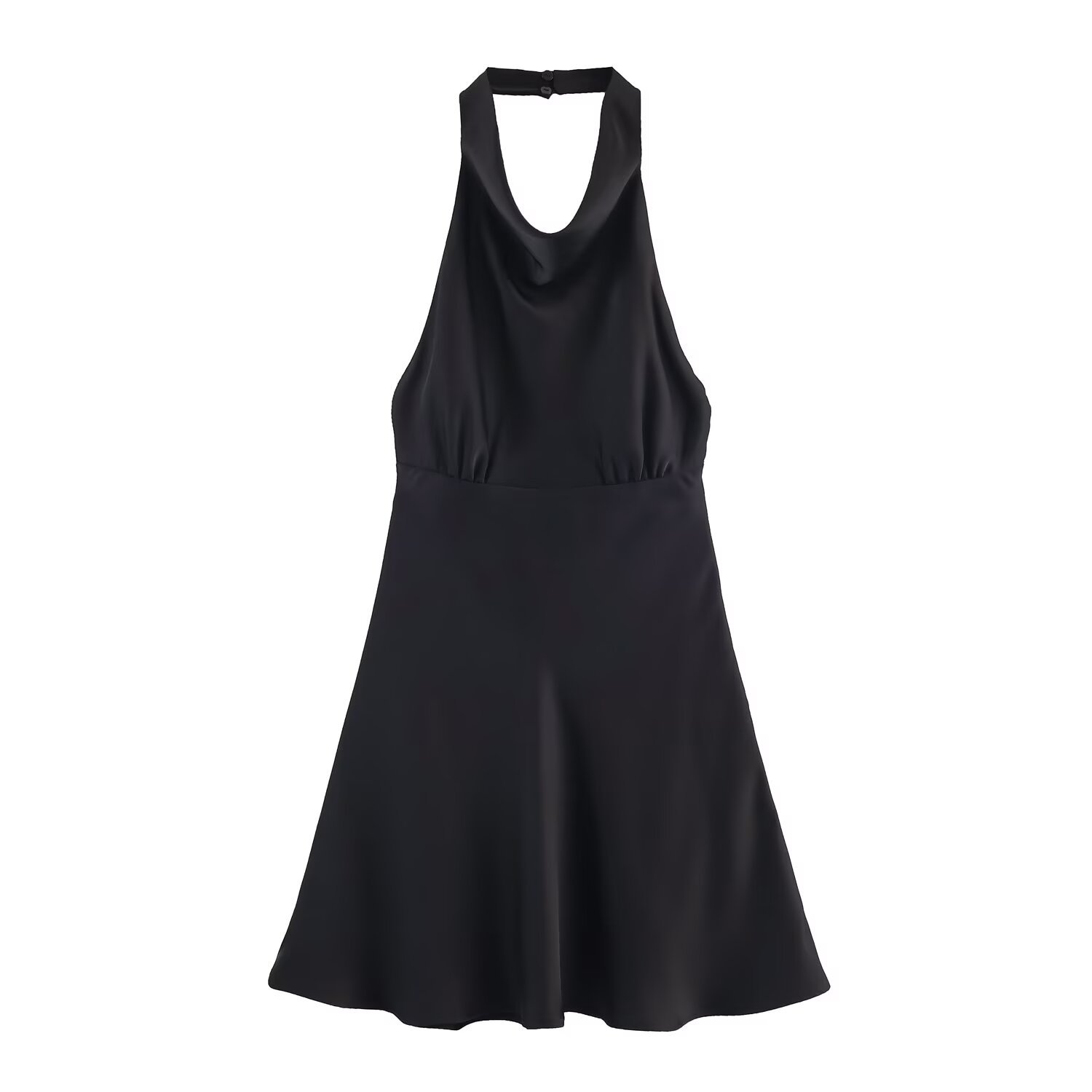 CM.YAYA Women Halter Neck Backless A-line Satin Midi Mini Formal Dress 2026 Elegant Street Education Party Cocktail Dresses