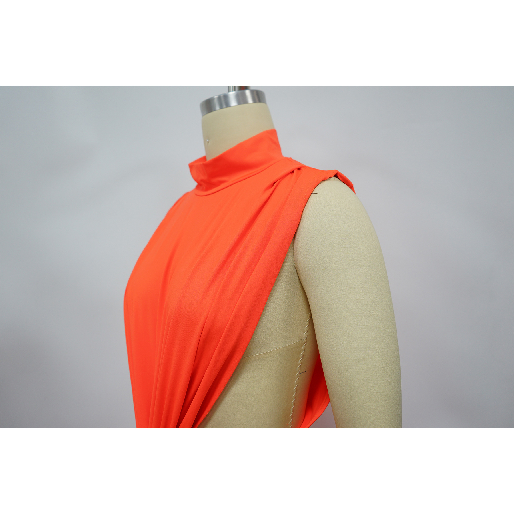 CM.YAYA Women O-neck High Split Ruched Stacked Bodycon Midi Maxi Dress 2024 Evening Party Club Vestidos Sexy Chic Long Dresses CM.YAYA Women O-neck High Split Ruched Stacked Bodycon Midi Maxi Dress 2024 Evening Party Club Vestidos Sexy Chic Long Dresses