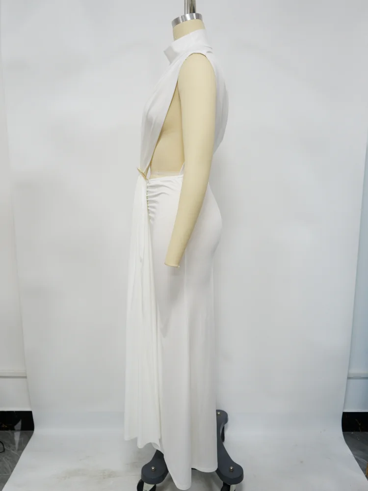 CM.YAYA Women O-neck High Split Ruched Stacked Bodycon Midi Maxi Dress 2024 Evening Party Club Vestidos Sexy Chic Long Dresses CM.YAYA Women O-neck High Split Ruched Stacked Bodycon Midi Maxi Dress 2024 Evening Party Club Vestidos Sexy Chic Long Dresses