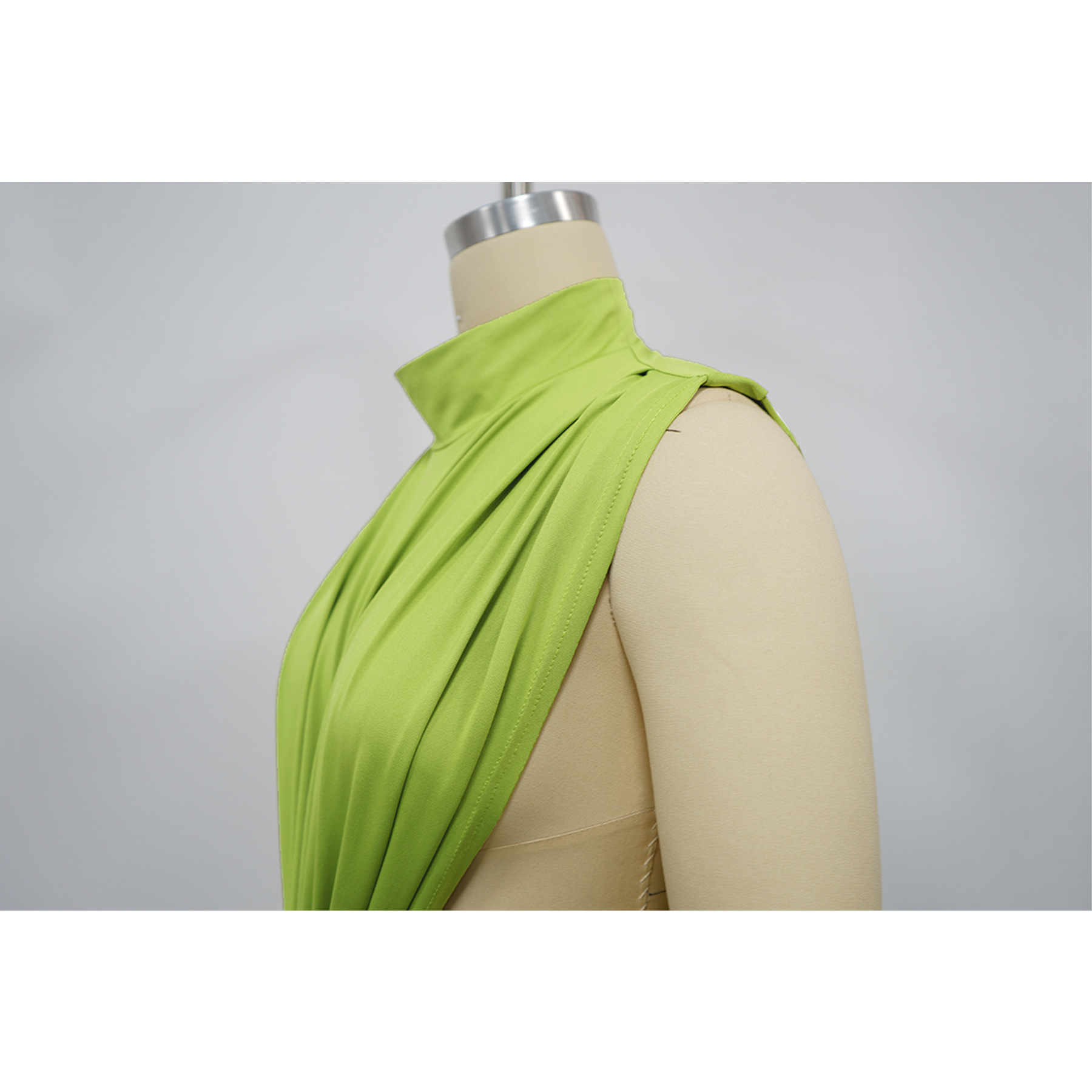 CM.YAYA Women O-neck High Split Ruched Stacked Bodycon Midi Maxi Dress 2024 Evening Party Club Vestidos Sexy Chic Long Dresses CM.YAYA Women O-neck High Split Ruched Stacked Bodycon Midi Maxi Dress 2024 Evening Party Club Vestidos Sexy Chic Long Dresses