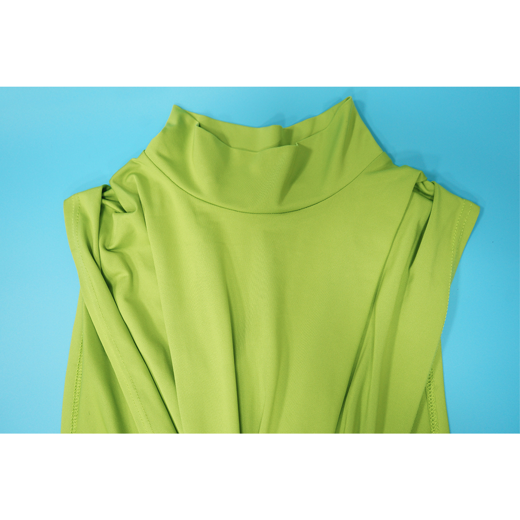 CM.YAYA Women O-neck High Split Ruched Stacked Bodycon Midi Maxi Dress 2024 Evening Party Club Vestidos Sexy Chic Long Dresses CM.YAYA Women O-neck High Split Ruched Stacked Bodycon Midi Maxi Dress 2024 Evening Party Club Vestidos Sexy Chic Long Dresses