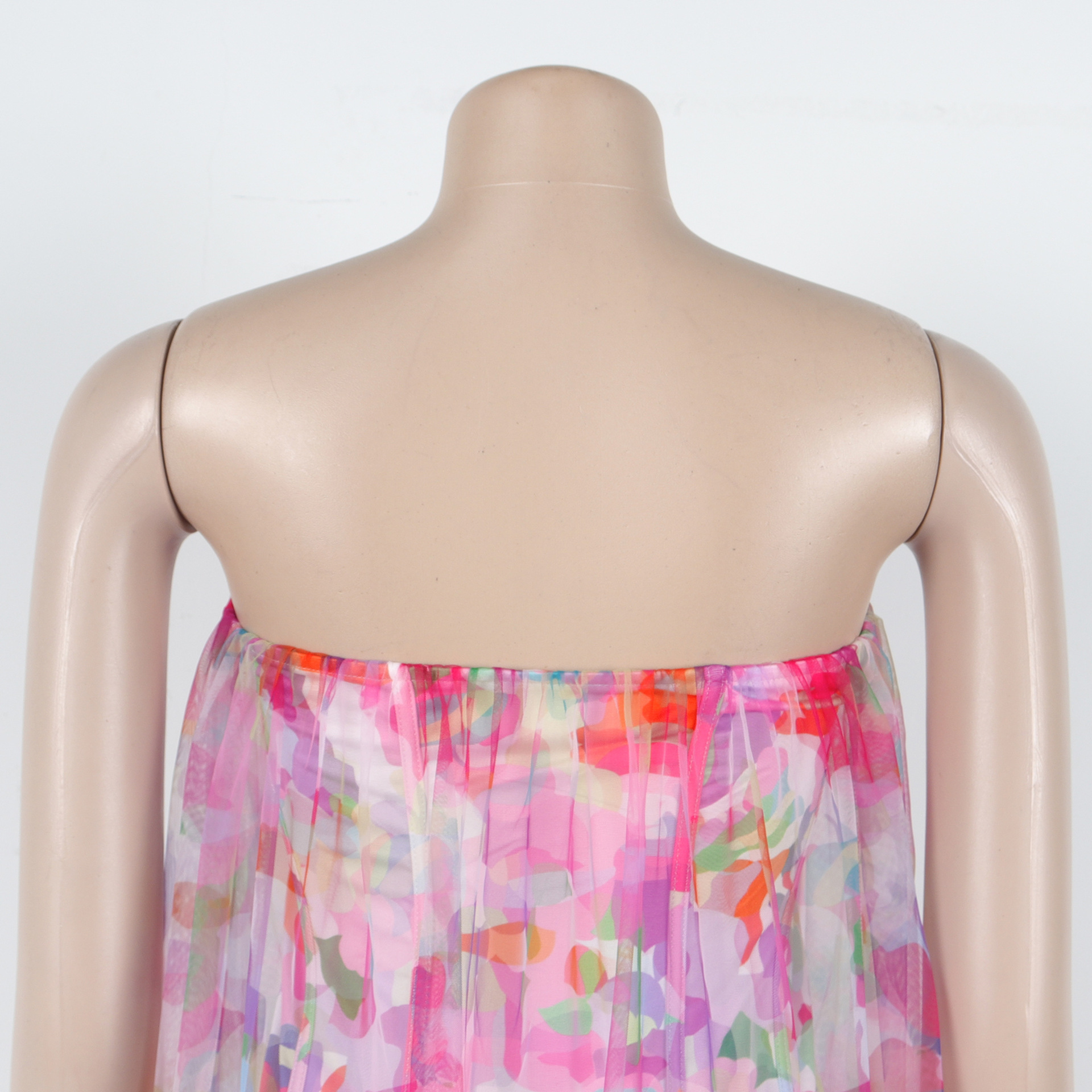 CM.YAYA Women Sleeveless Tie Dye Print Strapless Mesh Bodycon Midi Long Maxi Dress 2025 Birthday Club Party Vestido Sexy Dresses CM.YAYA Women Sleeveless Tie Dye Print Strapless Mesh Bodycon Midi Long Maxi Dress 2025 Birthday Club Party Vestido Sexy Dresses