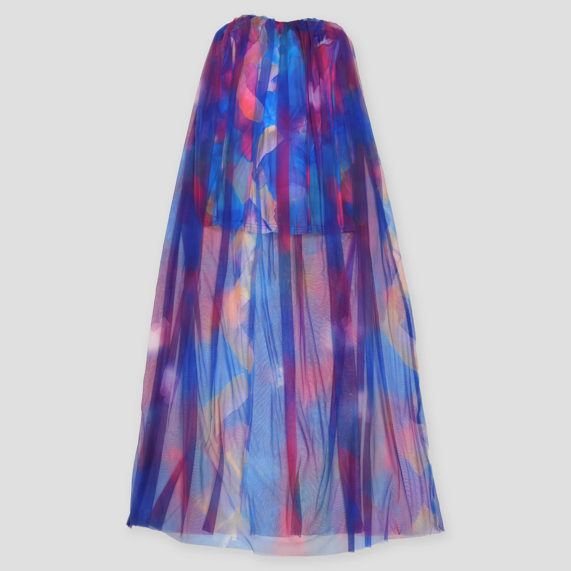 CM.YAYA Women Sleeveless Tie Dye Print Strapless Mesh Bodycon Midi Long Maxi Dress 2025 Birthday Club Party Vestido Sexy Dresses CM.YAYA Women Sleeveless Tie Dye Print Strapless Mesh Bodycon Midi Long Maxi Dress 2025 Birthday Club Party Vestido Sexy Dresses