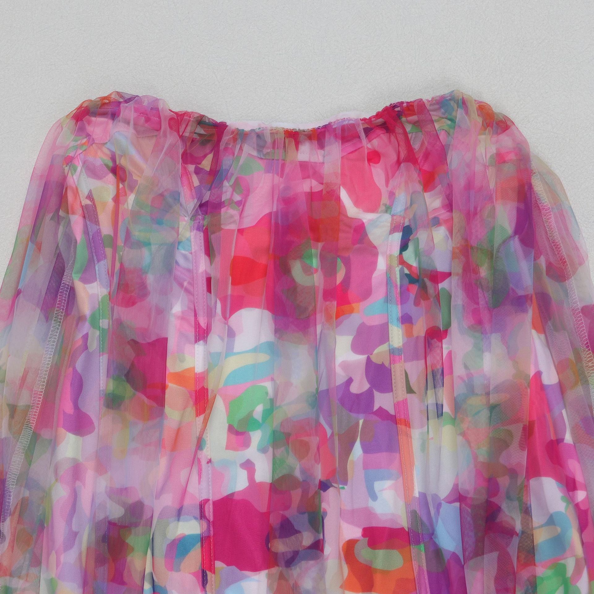 CM.YAYA Women Sleeveless Tie Dye Print Strapless Mesh Bodycon Midi Long Maxi Dress 2025 Birthday Club Party Vestido Sexy Dresses CM.YAYA Women Sleeveless Tie Dye Print Strapless Mesh Bodycon Midi Long Maxi Dress 2025 Birthday Club Party Vestido Sexy Dresses