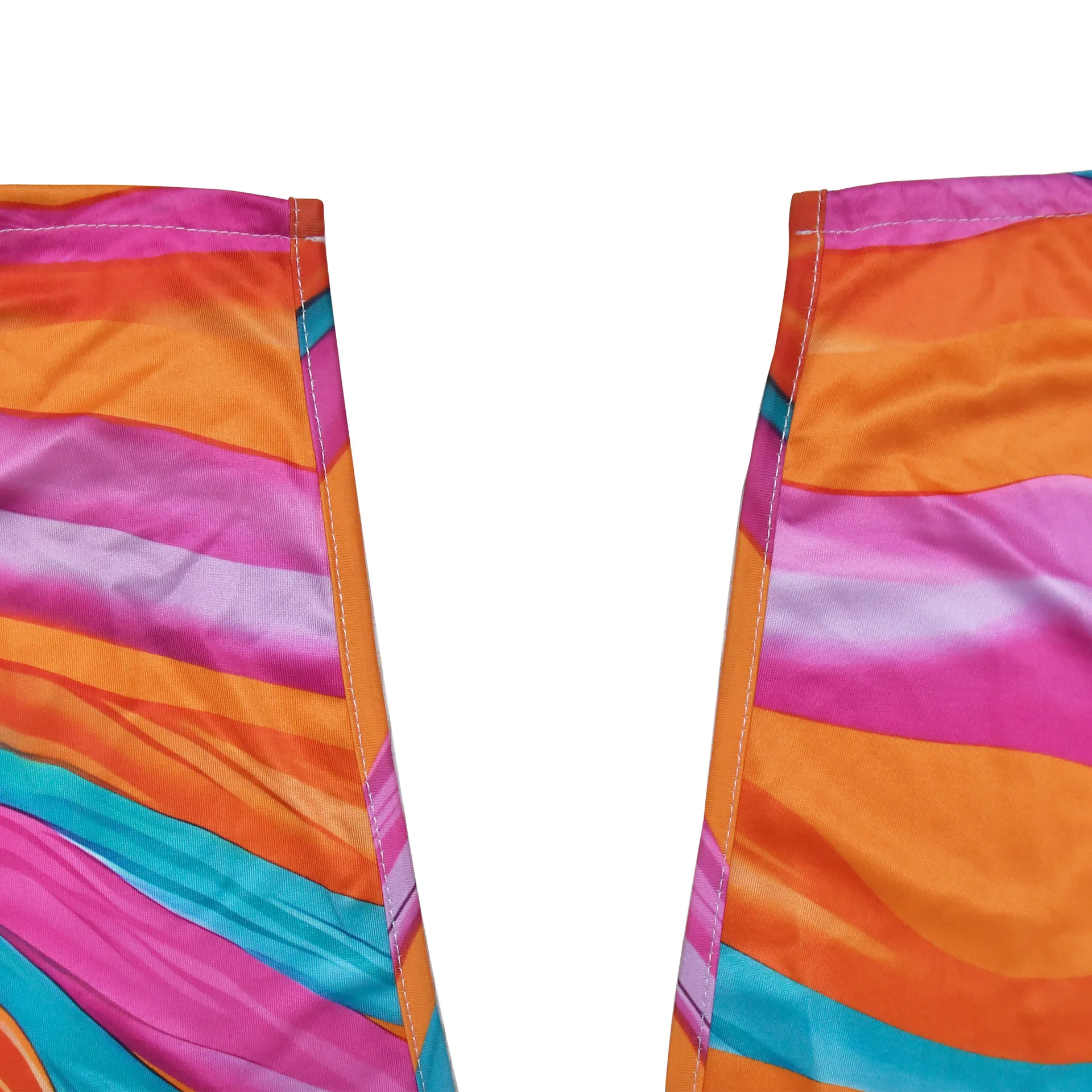 CM.YAYA Women Deep V-neck Halter High Waist Long Maxi Dress 2024 Summer Print Sleeveless Beach Night Club Party Vestido Dresses