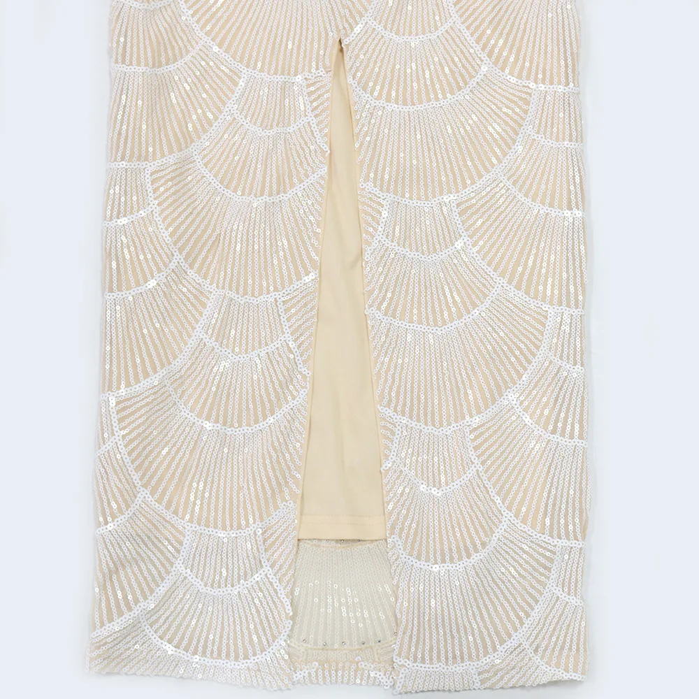 CM.YAYA 2025 Summer Women Sequins Beading Strap Sleeveless Bodycon Maxi Long Dress Sexy Night Evening Birthday Party Dresses