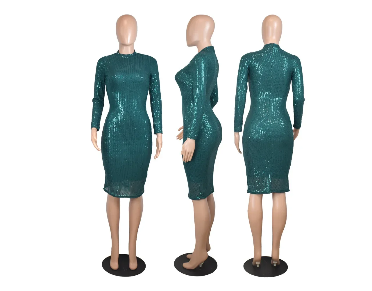 CM.YAYA Spring Winter Dress Women Sequined Sexy Full Sleeve Bodycon O-Neck Night Club Party Street Bandage Midi Pencil Dresses CM.YAYA Spring Winter Dress Women Sequined Sexy Full Sleeve Bodycon O-Neck Night Club Party Street Bandage Midi Pencil Dresses