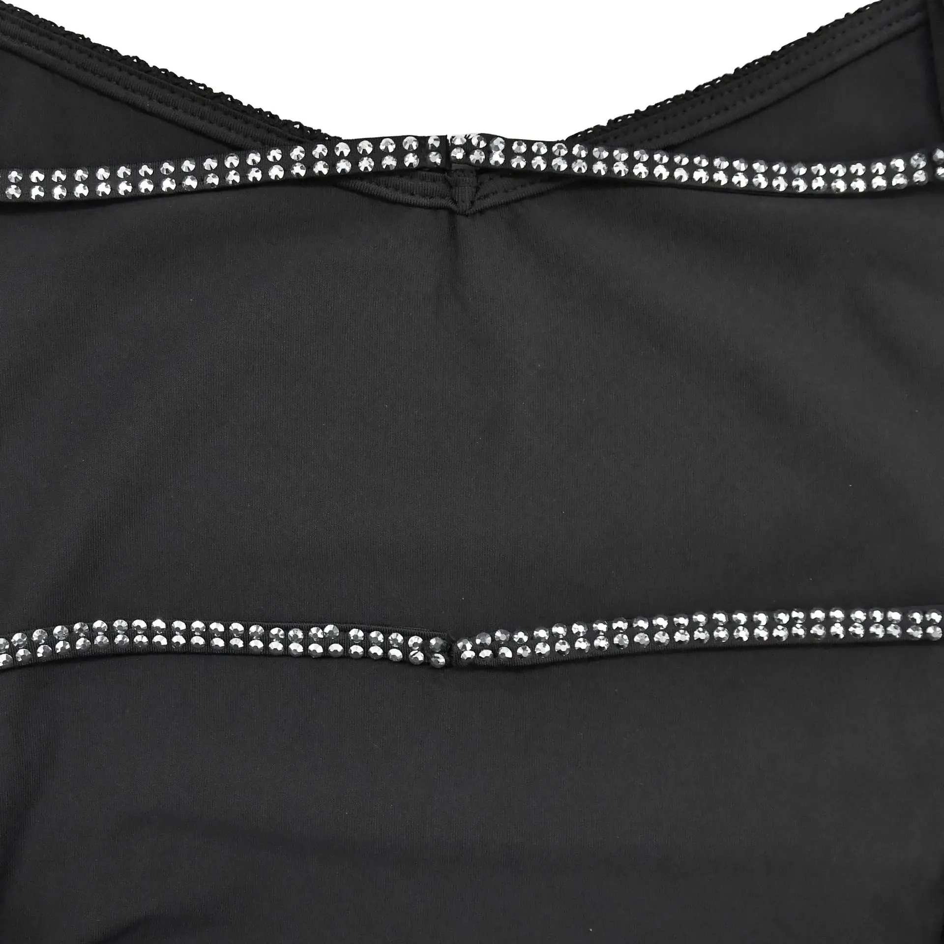 CM.YAYA Women Spaghetti Strap Diamonds Hot Rhinestones High Side Split Mesh Maxi Dress 2024 Sexy Club Even Party Dresses Vestido