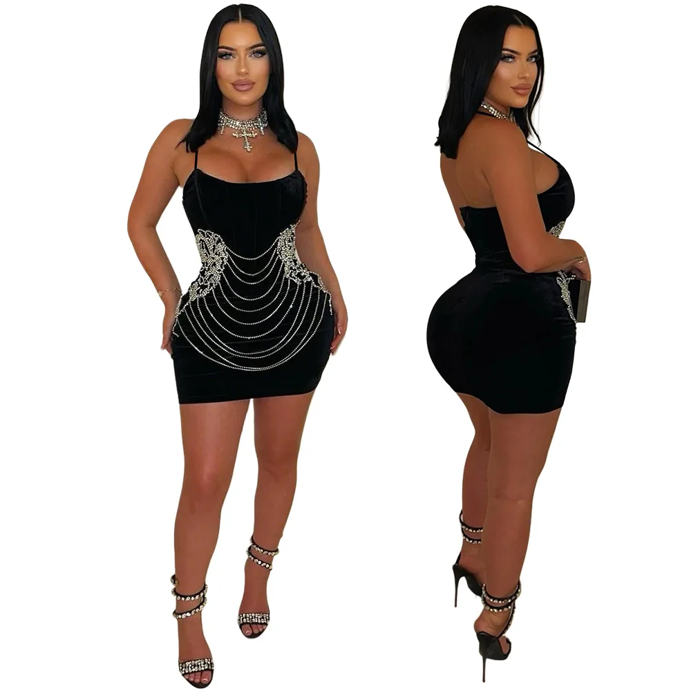 GLCMYAYA Women Strap Sleeveless Diamonds Hot Rhinestones Bodycon Midi Dress 2026 Birthday Vestidos Sexy Party Evening Dresses