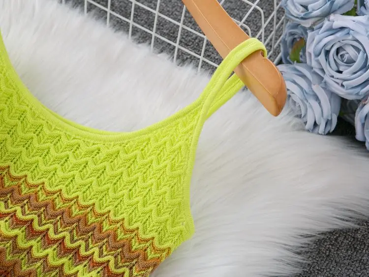 CM.YAYA Women Wave Striped Sleeveless Knit Ribbed Tank Bodycon Midi Long Maxi Dress 2025 Streetwear Fashion Chic Dresses Vestido