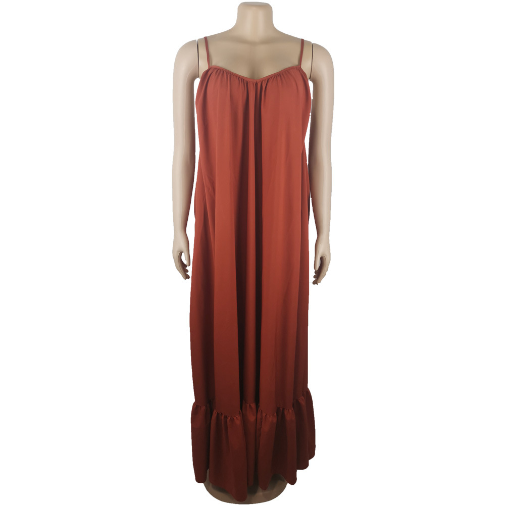 CMYAYA Women Summer Long Maxi Dress Sexy Sleeveless Strap Loose Beach Party Night Club Bandage Female S-5XL Dresses Vestido