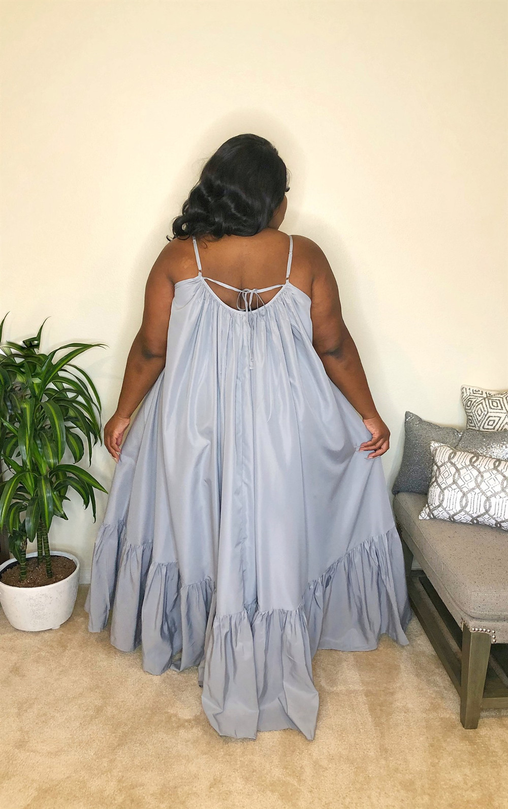 CMYAYA Women Summer Long Maxi Dress Sexy Sleeveless Strap Loose Beach Party Night Club Bandage Female S-5XL Dresses Vestido