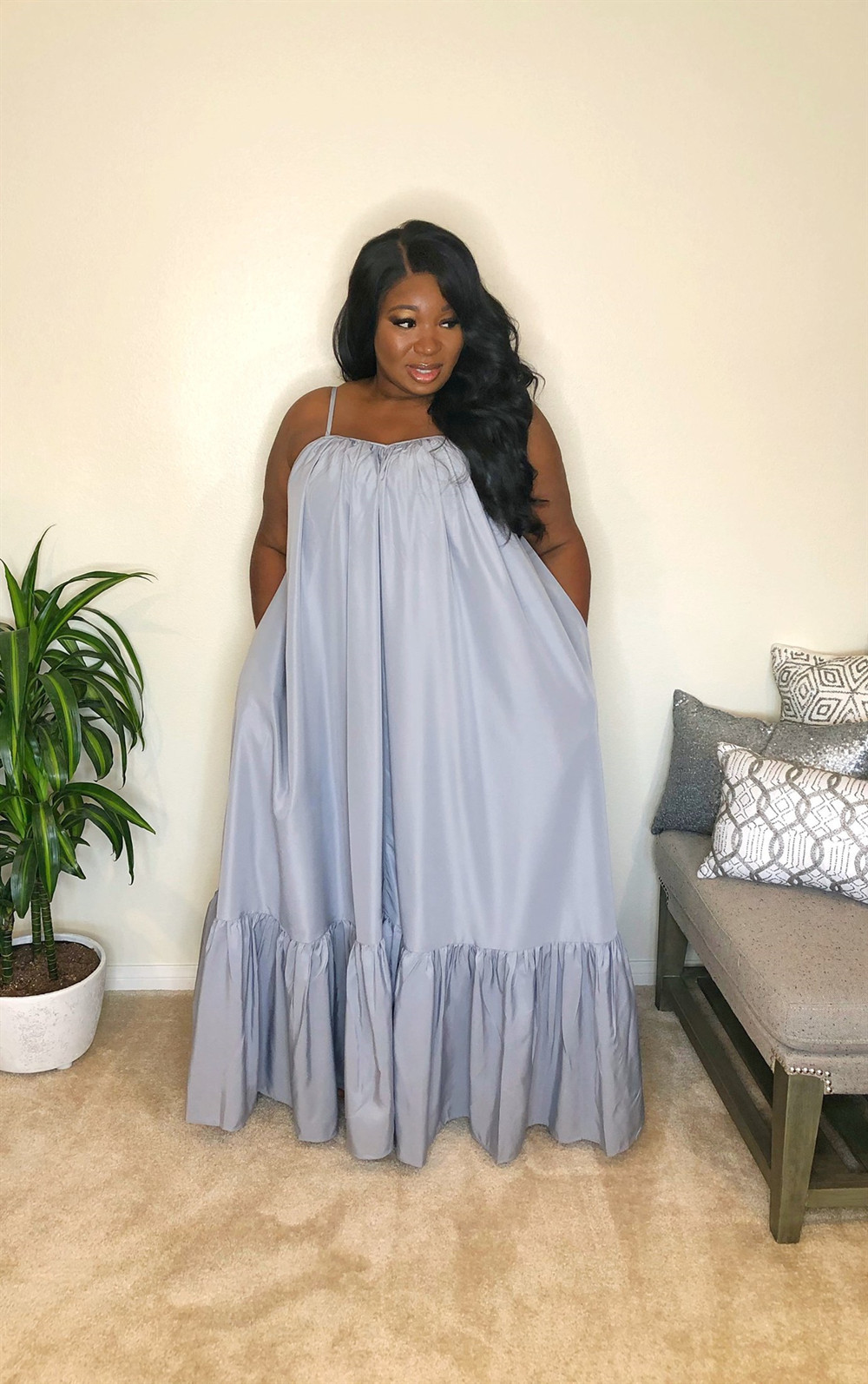 CMYAYA Women Summer Long Maxi Dress Sexy Sleeveless Strap Loose Beach Party Night Club Bandage Female S-5XL Dresses Vestido