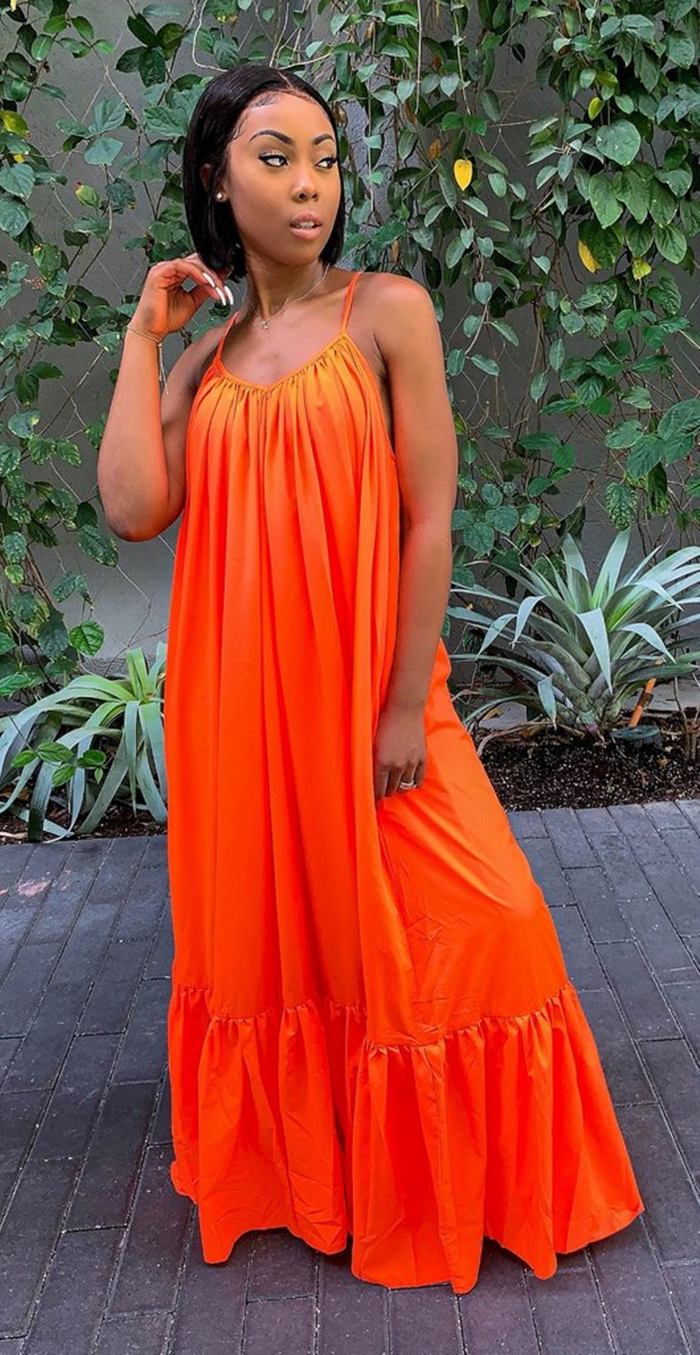 CMYAYA Women Summer Long Maxi Dress Sexy Sleeveless Strap Loose Beach Party Night Club Bandage Female S-5XL Dresses Vestido