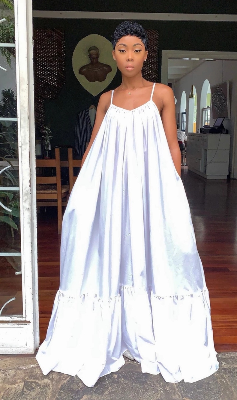 CMYAYA Women Summer Long Maxi Dress Sexy Sleeveless Strap Loose Beach Party Night Club Bandage Female S-5XL Dresses Vestido