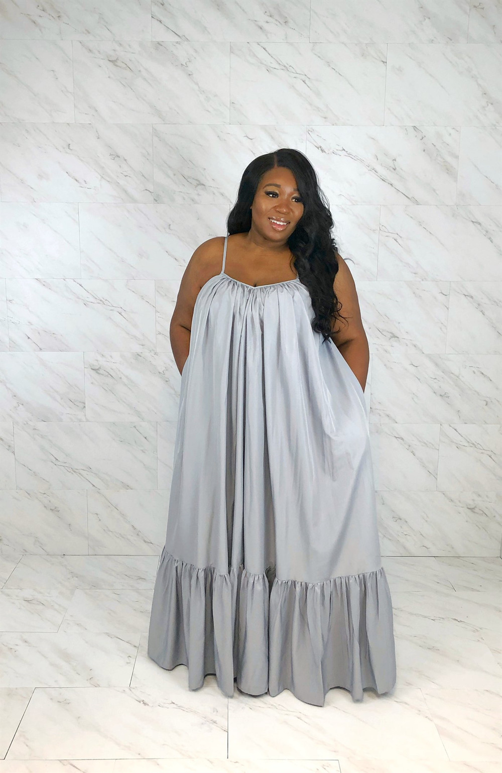 CMYAYA Women Summer Long Maxi Dress Sexy Sleeveless Strap Loose Beach Party Night Club Bandage Female S-5XL Dresses Vestido