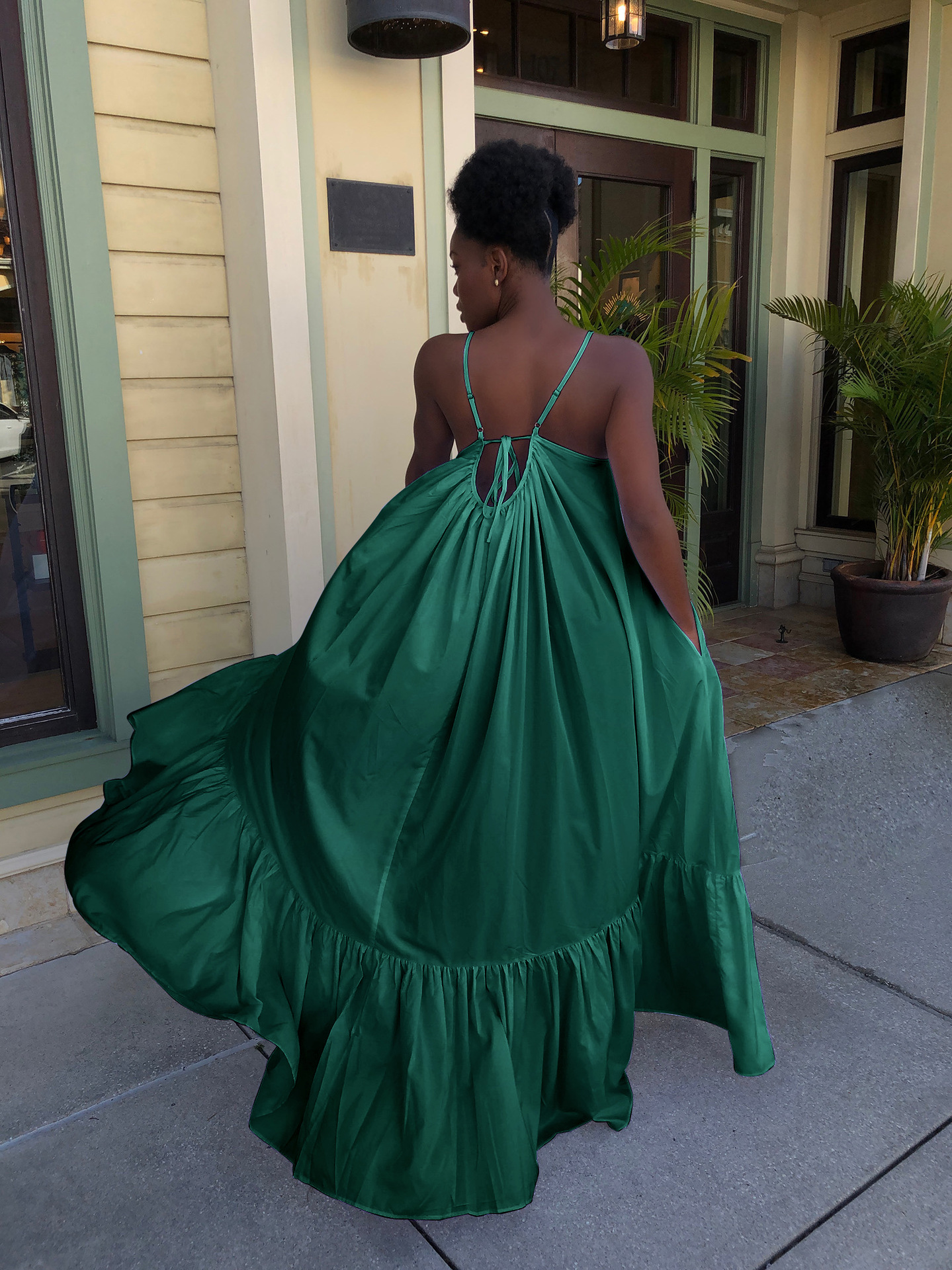 CMYAYA Women Summer Long Maxi Dress Sexy Sleeveless Strap Loose Beach Party Night Club Bandage Female S-5XL Dresses Vestido