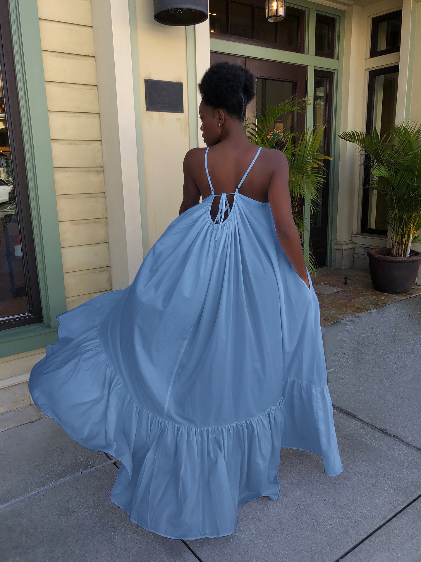 CMYAYA Women Summer Long Maxi Dress Sexy Sleeveless Strap Loose Beach Party Night Club Bandage Female S-5XL Dresses Vestido