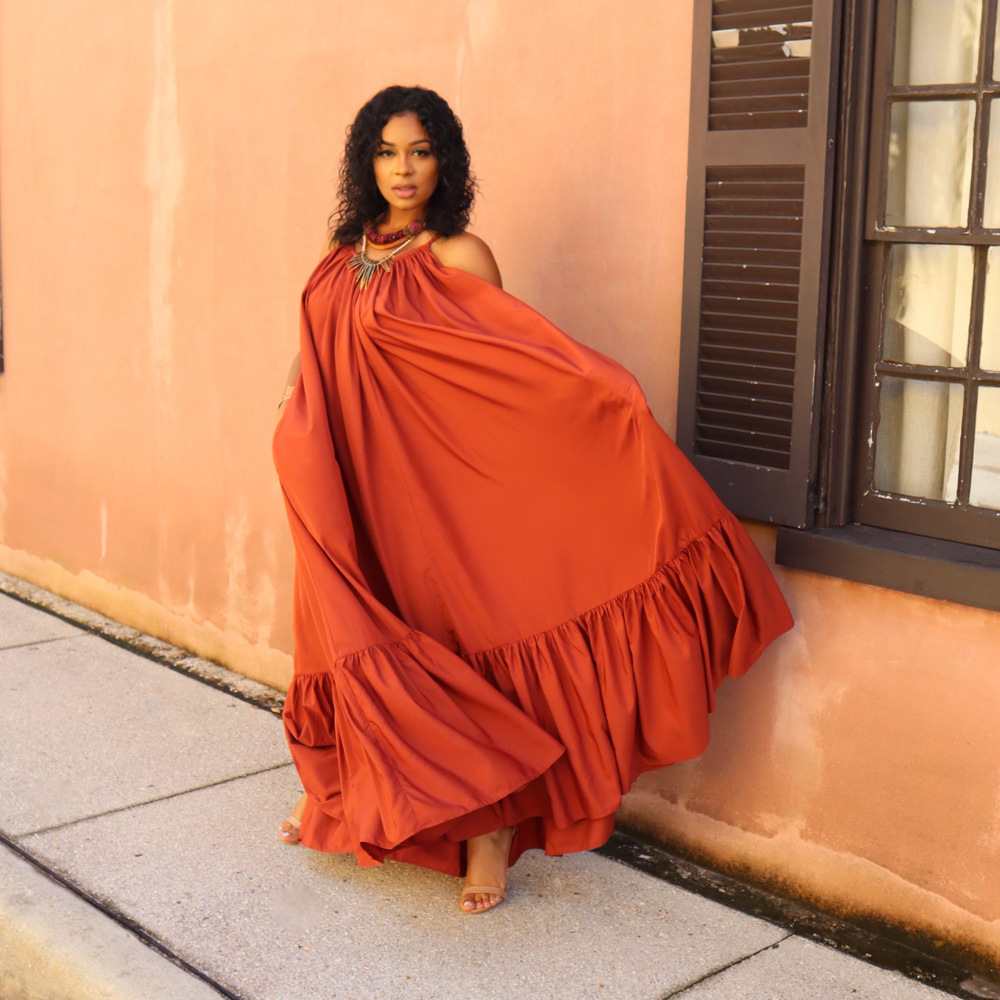 CMYAYA Women Summer Long Maxi Dress Sexy Sleeveless Strap Loose Beach Party Night Club Bandage Female S-5XL Dresses Vestido