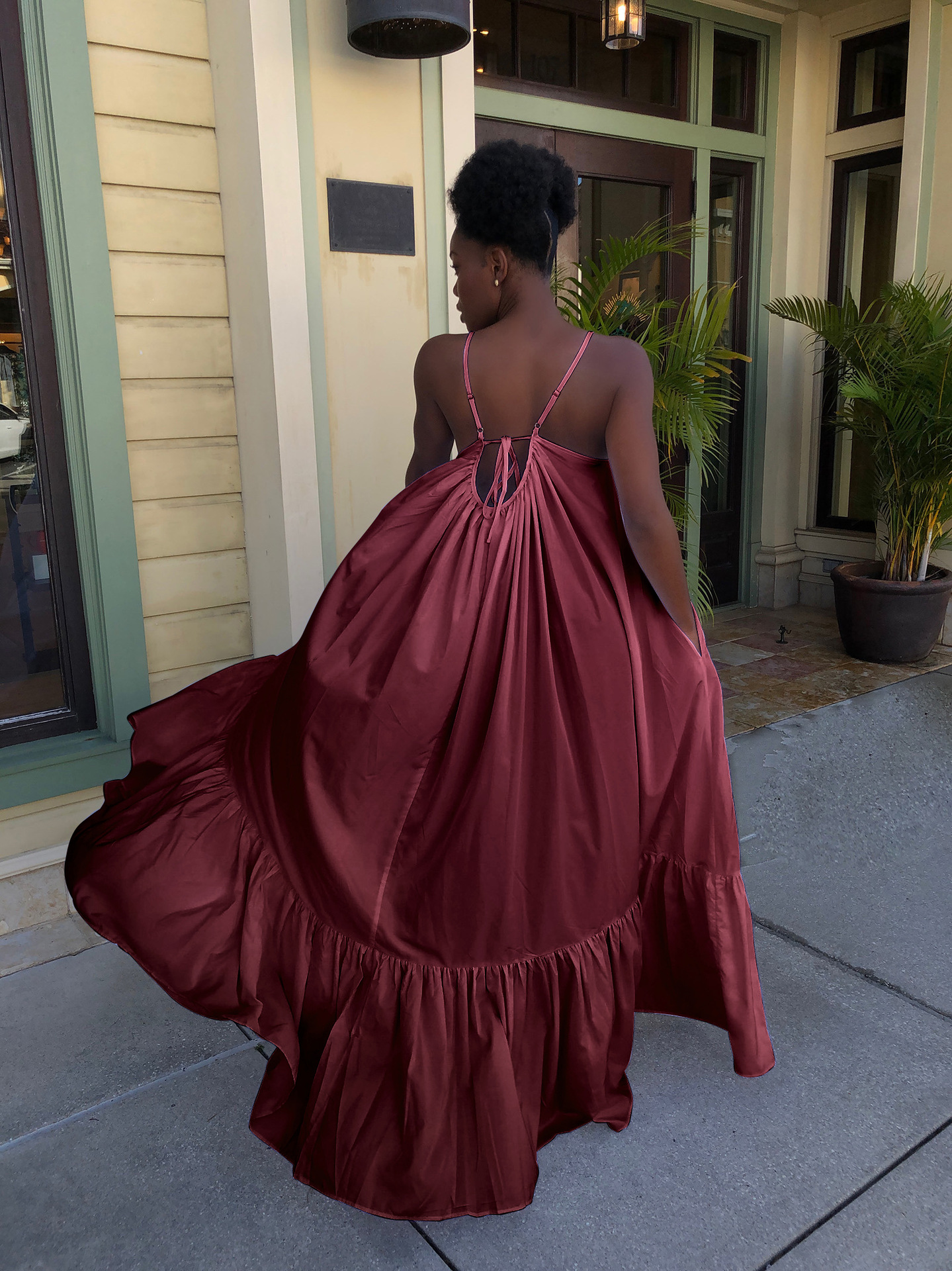 CMYAYA Women Summer Long Maxi Dress Sexy Sleeveless Strap Loose Beach Party Night Club Bandage Female S-5XL Dresses Vestido