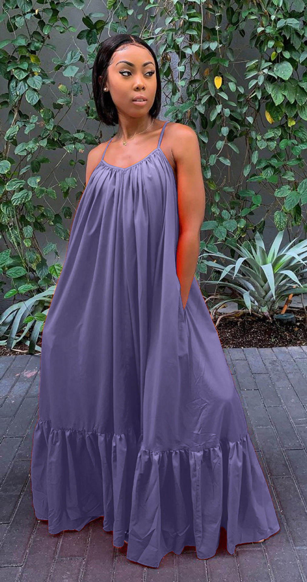 CMYAYA Women Summer Long Maxi Dress Sexy Sleeveless Strap Loose Beach Party Night Club Bandage Female S-5XL Dresses Vestido