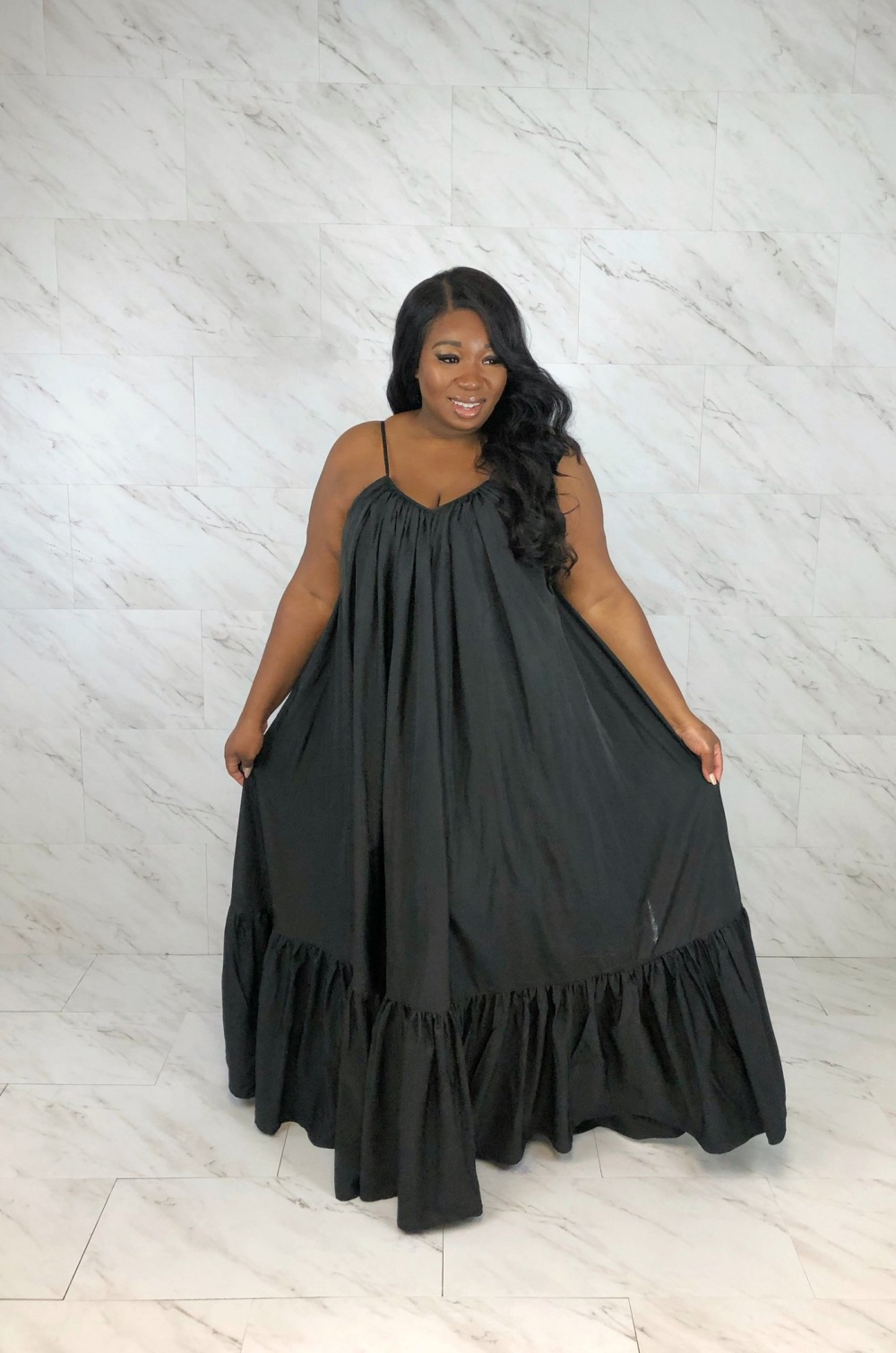 CMYAYA Women Summer Long Maxi Dress Sexy Sleeveless Strap Loose Beach Party Night Club Bandage Female S-5XL Dresses Vestido