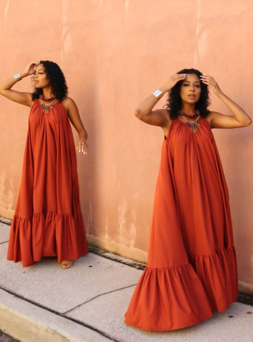 CMYAYA Women Summer Long Maxi Dress Sexy Sleeveless Strap Loose Beach Party Night Club Bandage Female S-5XL Dresses Vestido