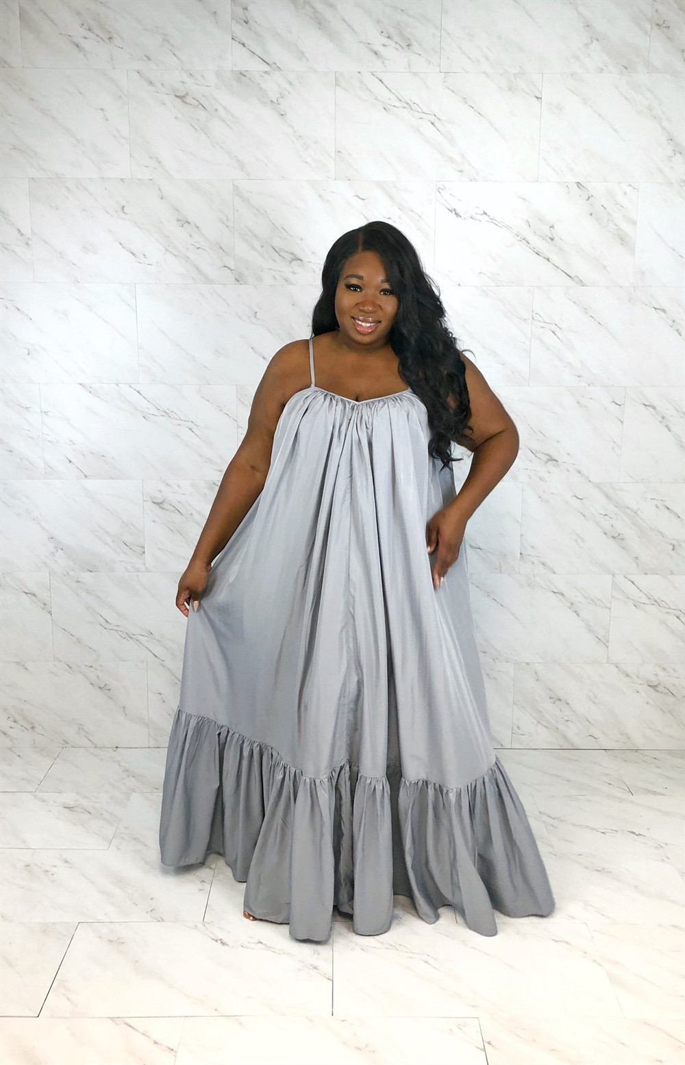 CMYAYA Women Summer Long Maxi Dress Sexy Sleeveless Strap Loose Beach Party Night Club Bandage Female S-5XL Dresses Vestido