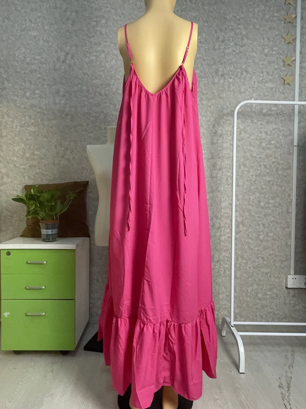 CMYAYA Women Summer Long Maxi Dress Sexy Sleeveless Strap Loose Beach Party Night Club Bandage Female S-5XL Dresses Vestido