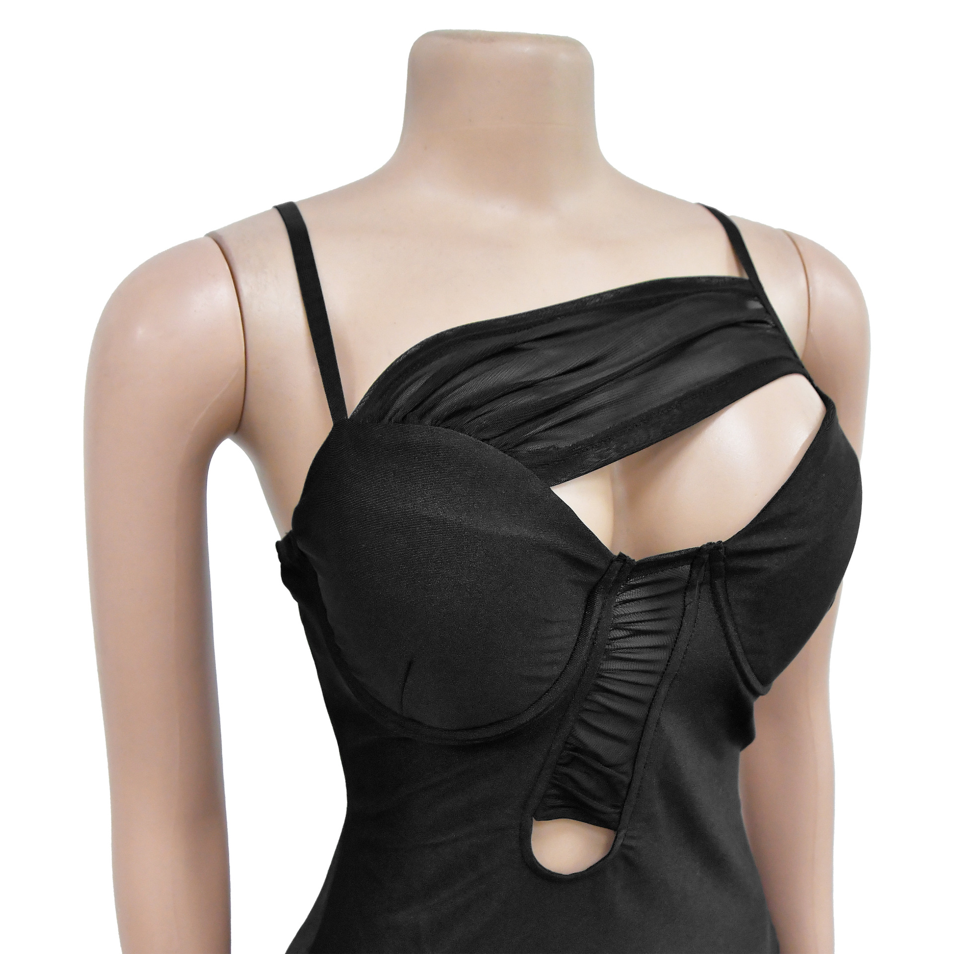 CM.YAYA Women Mesh Patchwork High Side Split Spaghetti Strap Bodycon Midi Maxi Dress 2023 Sexy Party Club Even Dresses Vestidos CM.YAYA Women Mesh Patchwork High Side Split Spaghetti Strap Bodycon Midi Maxi Dress 2023 Sexy Party Club Even Dresses Vestidos