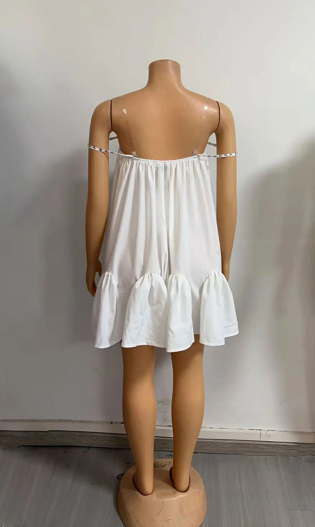 CM.YAYA Women Strapless Big Swing Loose Sleeveless Ball Gown Dress 2025 Beach Vacation Evening Night Party Vestidos Sexy Dresses