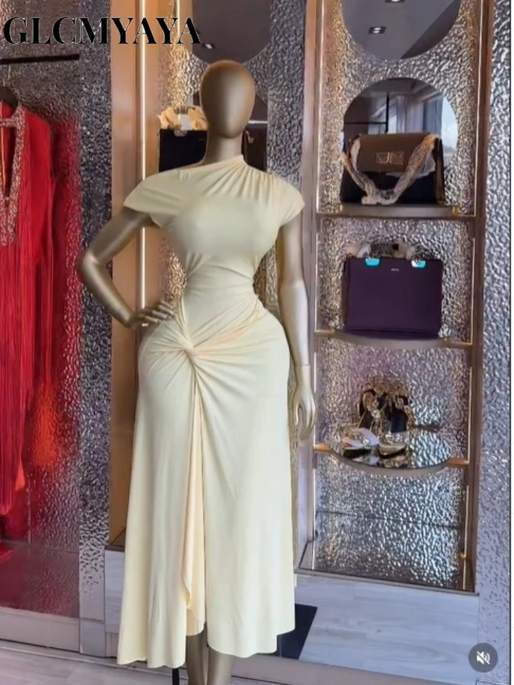 CM.YAYA Women's Knot Waist A-line Stacked Ruched Midi Maxi Formal Dress 2026 Education Party Cocktail Night Out Long Dresses