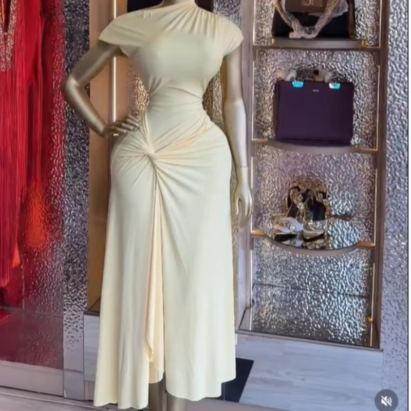 CM.YAYA Women's Knot Waist A-line Stacked Ruched Midi Maxi Formal Dress 2026 Education Party Cocktail Night Out Long Dresses CM.YAYA Women's Knot Waist A-line Stacked Ruched Midi Maxi Formal Dress 2026 Education Party Cocktail Night Out Long Dresses