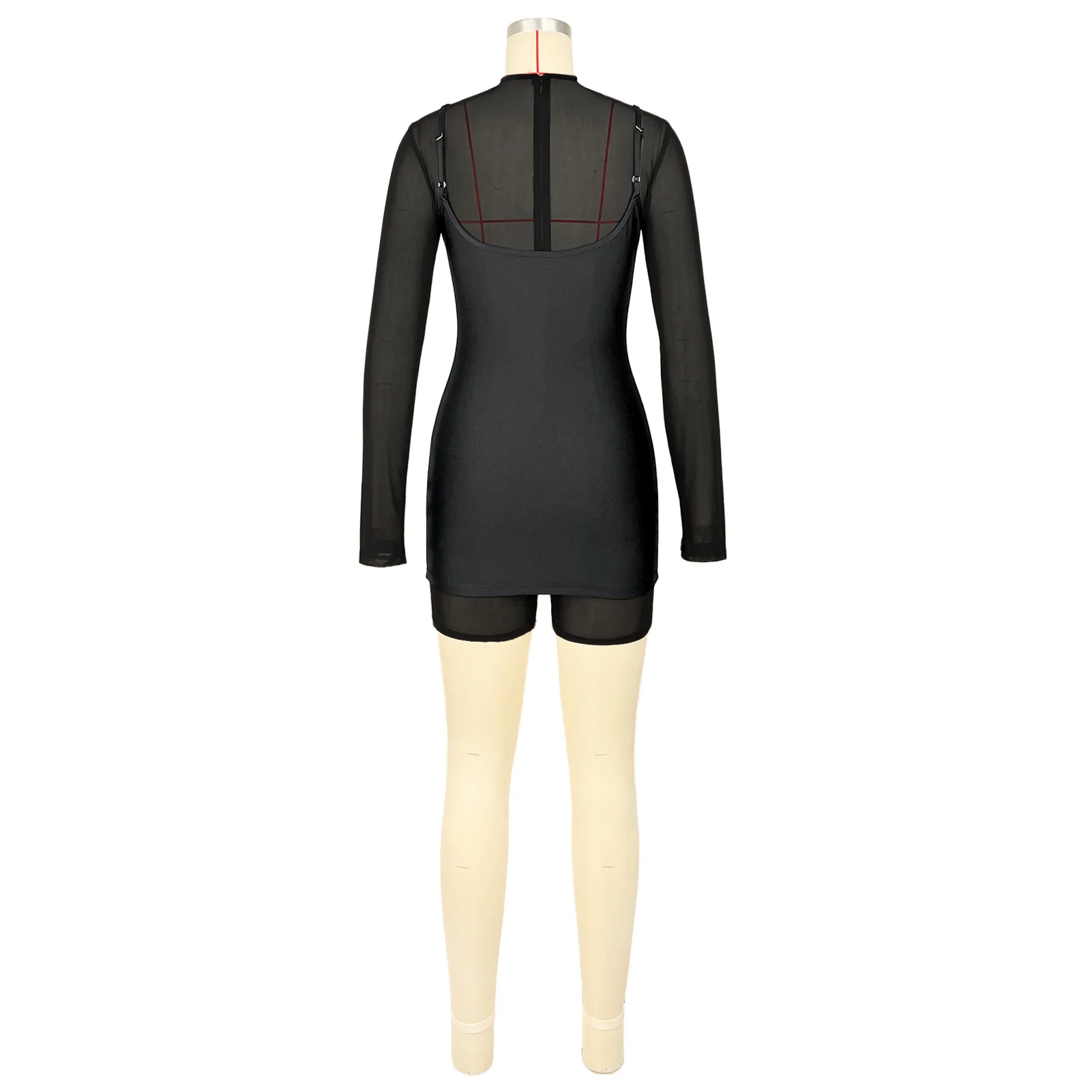 GLCMYAYA Fashion Women's Set Full Sleeve Playsuits and Strap Dress 2026 Fall Active Street Two 2 Piece Sets Outfit Tracksuit