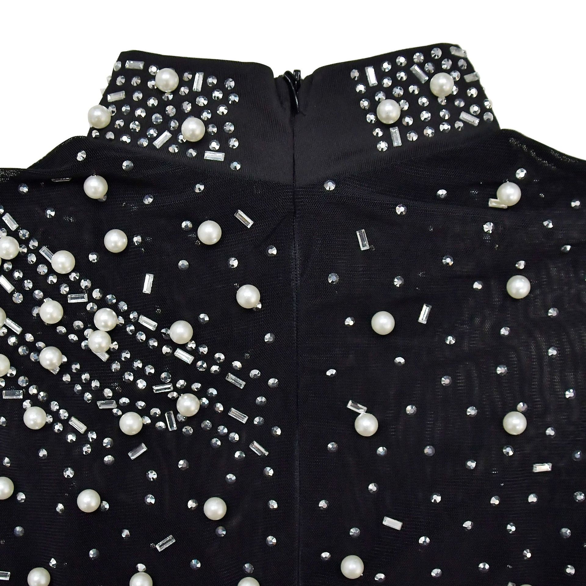 CM.YAYA Women Sleeveless Diamonds Hot Rhinestones High Side Split Mermaid Maxi Long Dress 2024 Even Sexy Party Dresses Vestidos