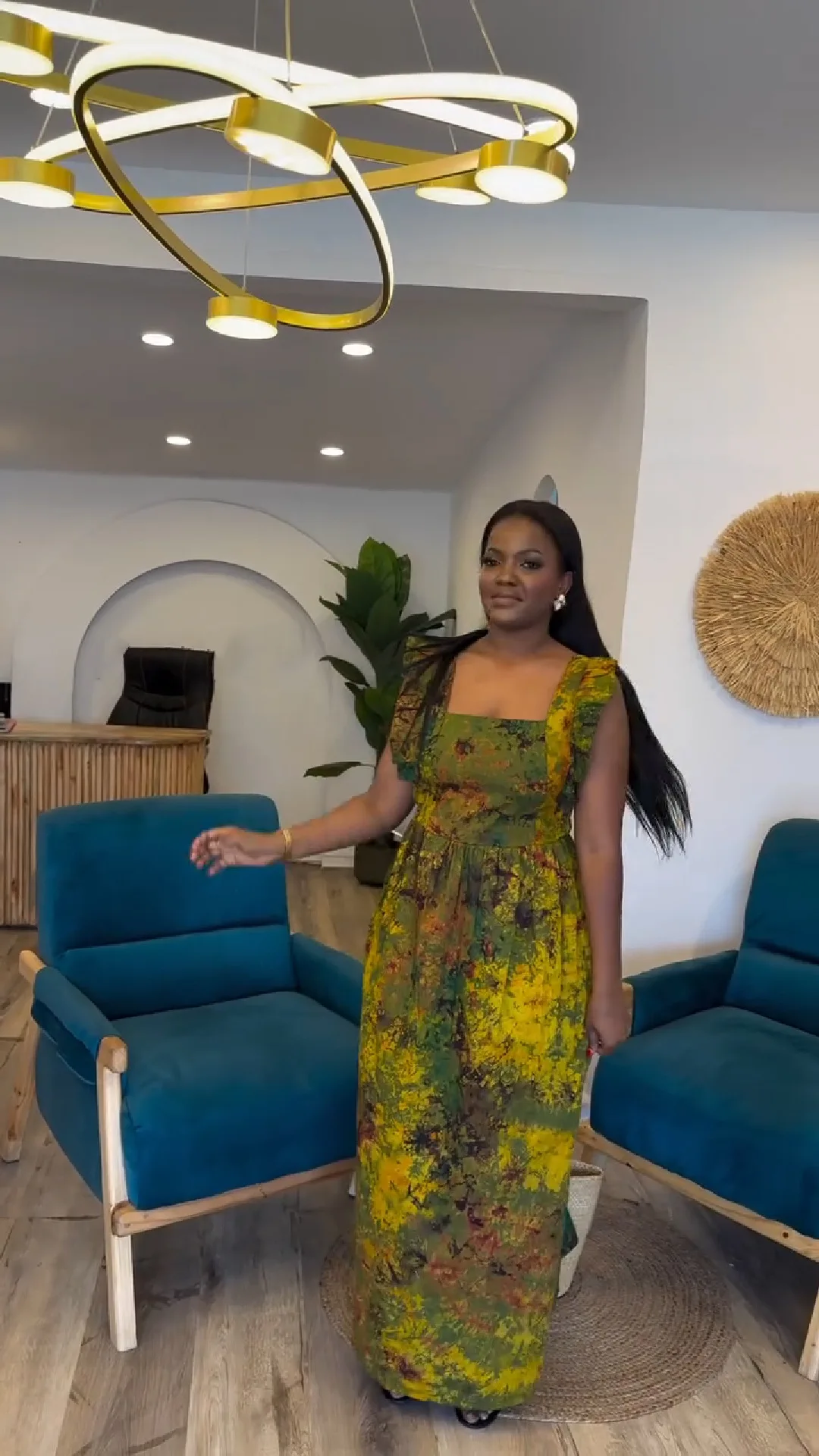 CM.YAYA Elegant Women Tie Dye Print Ruffles Sleeveless Floor-Length Long Dress African Evening Beach Party Birthday Sexy Dresses CM.YAYA Elegant Women Tie Dye Print Ruffles Sleeveless Floor-Length Long Dress African Evening Beach Party Birthday Sexy Dresses