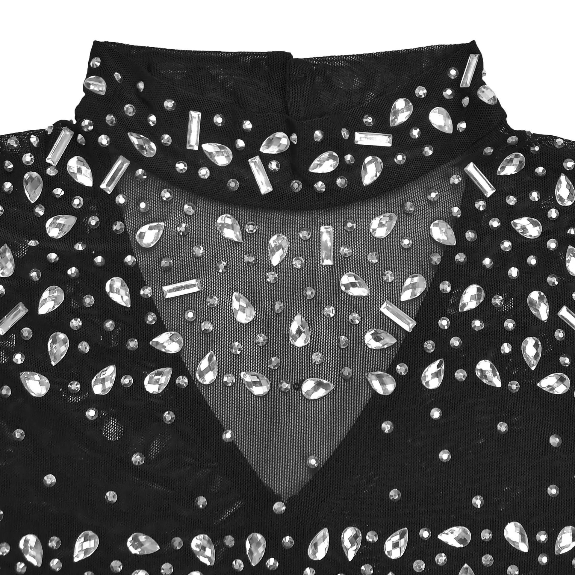 GLCMYAYA 2026 Fall Diamonds See Through O-neck Women Long Sleeve Bodycon Mini Dress Birthday Party Evening Sexy Maxi Dresses