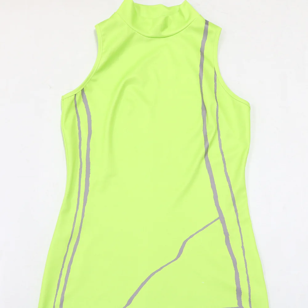 CM.YAYA Women Striped Side Printed Turtleneck Sleeveless Bodycon Midi Irregular Maxi Dress Club Sexy Party Long Dresses Vestido CM.YAYA Women Striped Side Printed Turtleneck Sleeveless Bodycon Midi Irregular Maxi Dress Club Sexy Party Long Dresses Vestido