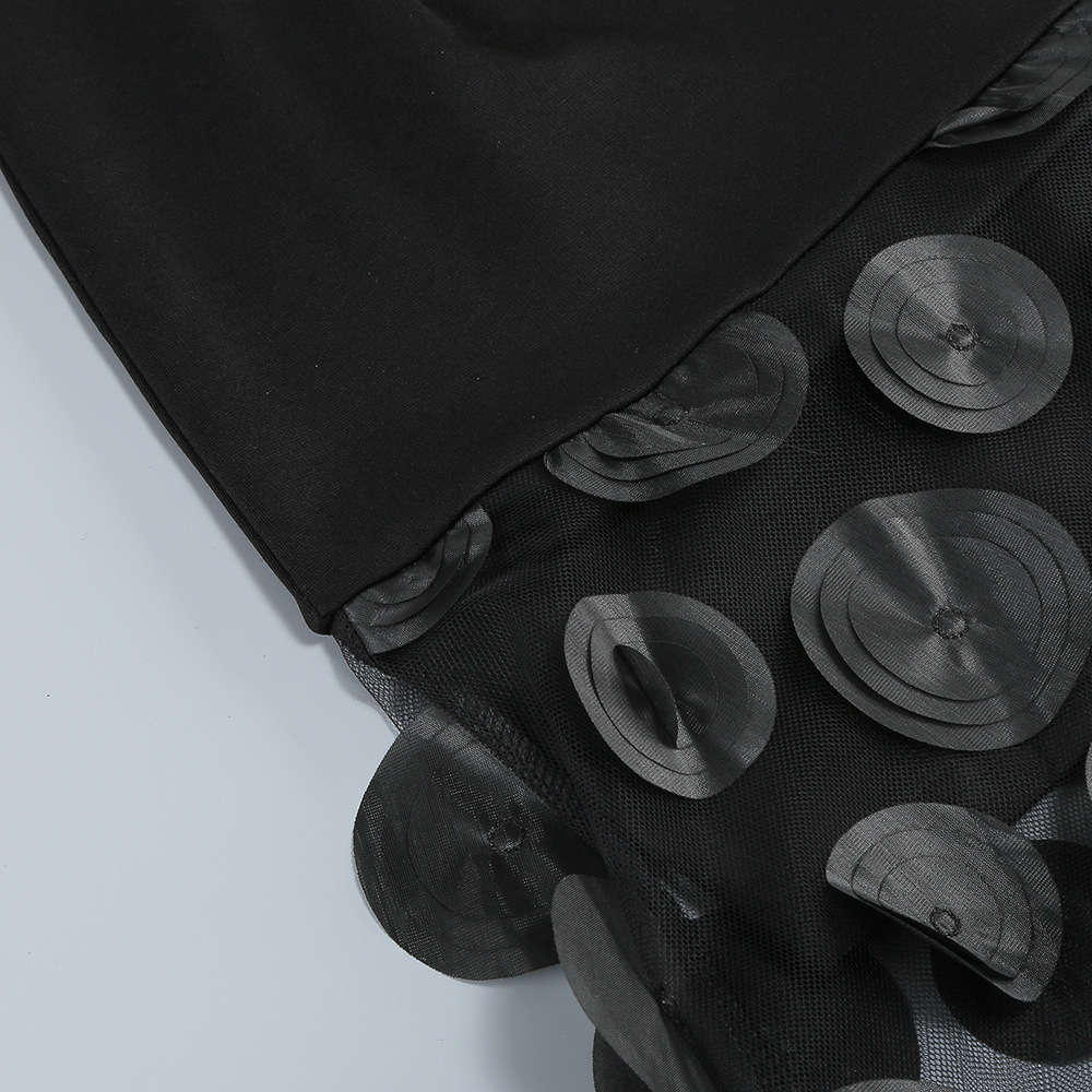 GLCMYAYA Women Applique Patchwork Strapless Bodycon Midi Maxi Long Dress 2025 Summer Birthday Vacation Holiday Dresses Vestidos