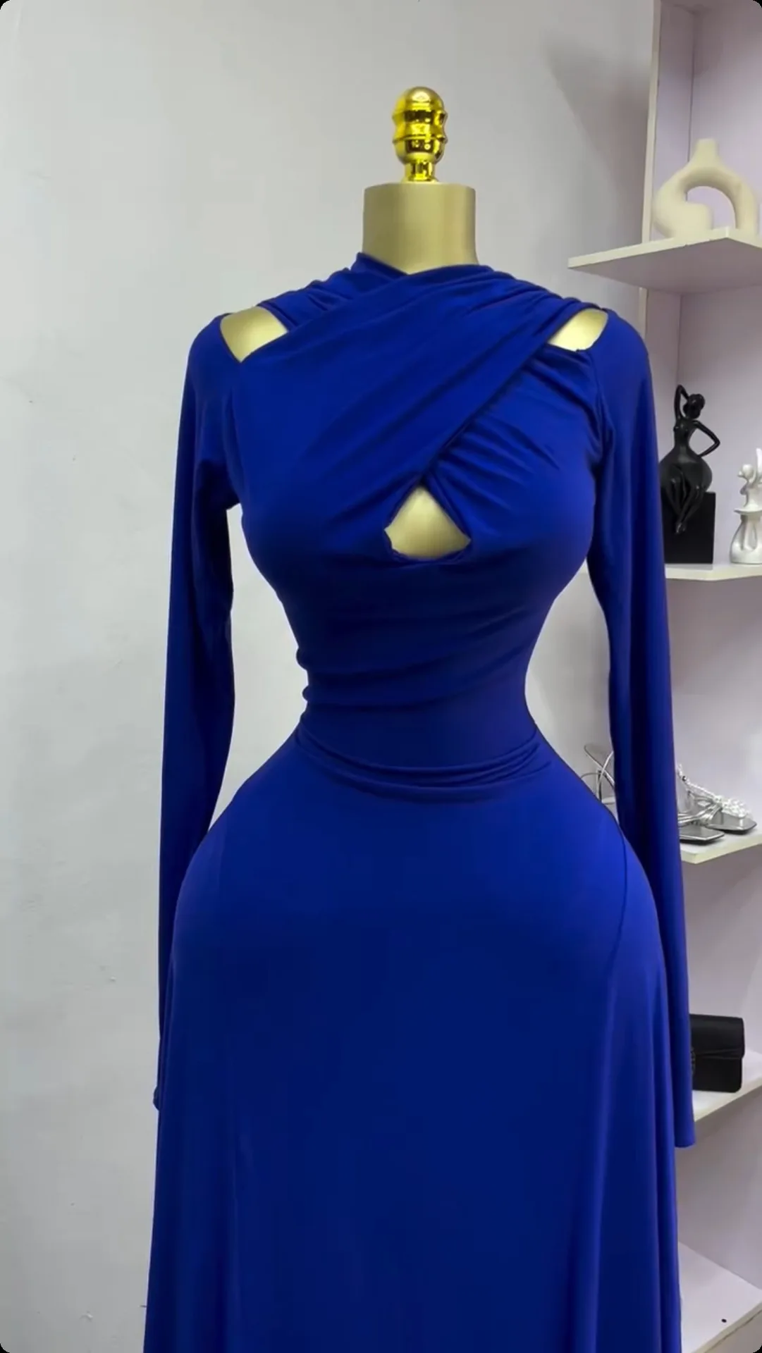 CM.YAYA 2025 Summer Women O-neck Long Sleeve Mermaid Maxi Dress Birthday Beach Sexy Night Party Club Long Dresses CM.YAYA 2025 Summer Women O-neck Long Sleeve Mermaid Maxi Dress Birthday Beach Sexy Night Party Club Long Dresses