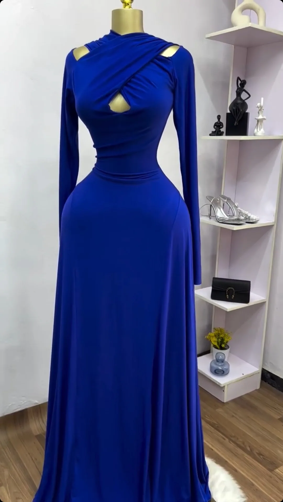 CM.YAYA 2025 Summer Women O-neck Long Sleeve Mermaid Maxi Dress Birthday Beach Sexy Night Party Club Long Dresses CM.YAYA 2025 Summer Women O-neck Long Sleeve Mermaid Maxi Dress Birthday Beach Sexy Night Party Club Long Dresses